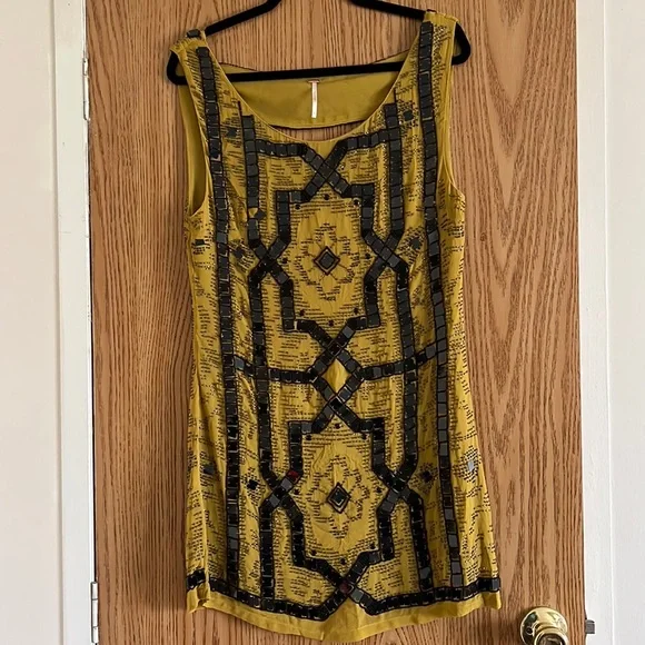 free people beaded mini dress Tropics Beaded Mini Dress
